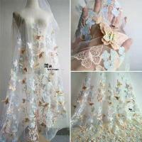 ราคา ผ้าพื้นหลังเย็บปักถักร้อย, สามมิติ, งานปักหนัก, ผ้าปักลายผีเสื้อและดอกไม้, ตกแต่งขนนก, เหมาะสำหรับเสื้อผ้า, ชุดแต่งงาน, และการถ่ายภาพ, 80313D (1731341894933776326)