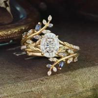 ราคา ชุดแหวนเพทาย สีสันสดใส แหวนใบไม้ แหวนแต่งงาน แหวนผู้หญิง (1731598774106359909)