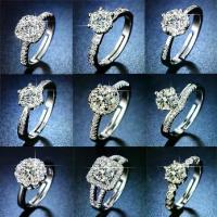 ราคา แหวนแต่งงานจำลอง Moissanite แหวนแต่งงานหกกรงเล็บ แหวนแต่งงาน (1730073428934429291)