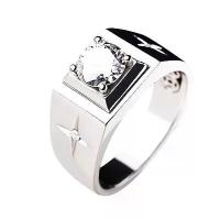 ราคา แหวน Moissanite ผู้ชาย 1 กะรัต แหวนเพชร ธุรกิจ ความเรียบง่าย Ol แหวนผู้ชาย แหวนแต่งงาน จำลอง Moissanite แหวนผู้ชาย เปิด (1730901555526142576)