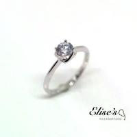 ราคา Elise's รุ่น ER-2186 แหวนเพชร Classic CZ เกรดพรีเมี่ยม น้ำ 100 หน้าเพชรขนาด 1 กะรัต แหวนคู่รัก แหวนแต่งงาน สินค้าแนะนำ (1732004555639850392)
