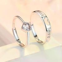 ราคา แหวนแต่งงาน แฟชั่น เรียบง่าย หวาน ดีไซน์หัวใจกลวง พร้อมตัวอักษร เหมาะสำหรับคู่รัก สัญญา ของขวัญ #424509 (1730159412936870421)