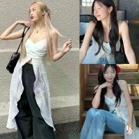 ราคา เสื้อสายเดี่ยวคอวีแต่งผ้าลูกไม้เซ็กซี่สําหรับผู้หญิง ริบบิ้น สีขาว เซ็กซี่ สายเดี่ยวแซ่บๆ Women Clothing (1731660474504285014)