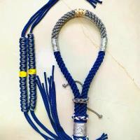 ราคา มงคลมวยไทยสีเทาน้ำเงินพร้อมประเจียด(ริบบิ้น) (1732232992473188435)