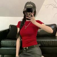 ราคา เสื้อยืดแขนสั้นสีขาวเปิดไหล่ สไตล์เกาหลี เสริมหน้าอกและเอว รัดรูป เสื้อครอป สาวฮอต เสื้อฐาน คอลเลคชั่นฤดูร้อน 2565 เสื้อ กราม เสื้อ คอปาด เสื้อ สียีนส์ เสื้อ ปาด ไหล่ เพชร (1731473965482607869)