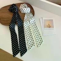 ราคา ผ้าพันคอไหมยาว ลายจุด คุณภาพสูง สีดำ ริบบิ้น แฟชั่น มาใหม่ ผ้าพันคอตกแต่งอเนกประสงค์ ที่คาดผม ริบบิ้น Ins (1731367464299300794)