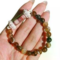 ราคา กำไลหินมงคลตะกรุดสื่อรัก หินอาเกตAgateน้ำตาล  ขนาดเม็ดหิน 8 มม. หินแห่งการเปลี่ยนแปลง ดวงตาสวรรค์ (พร้อมกล่องใส่เครื่องประดับ)สร้อยข้อมือหินแท้ (1732647830551627313)