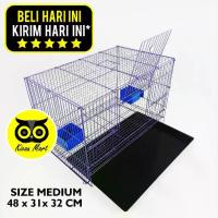 ราคา กรงแมว กรงกระต่าย กรงหนูแฮมสเตอร์ กรงกระรอก น้ำตาล กรงบ้าน กรงเหล็กพับได้ ขนาดกลาง กรงสัตว์ KICAU MART ขนาดกลาง 45UMSM (1732590752851658597)