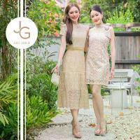 ราคา WGJYTR บล็อกบัสเตอร์ คอลเลคชั่นครีม เบจ ทอง น้ำตาล เดรสออกงานสีครีม ชุดลูกไม้ครีม ธีมสีครีม ชดราคาถูก มีไซส์ S M L XL (1731971493809653528)