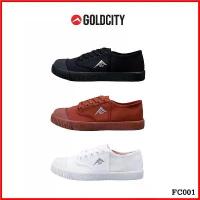 ราคา ElijahSR รองเท้าผ้าใบนักเรียนสี ขาว/ดำ/น้ำตาล Gold City รุ่น GC(พื้นส้ม) คลังสินค้า (1730568629971814652)