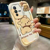 ราคา เคสกันกระแทกสำหรับ vivo V23 5G vivo V23 PRO 5G/vivo S12 5GWinnie the Pooh ลายคลื่น ไอศกรีม เคสป้องกันกล้อง (1729682685656402286)