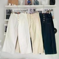 ราคา Lawyer Store | [ 5421550 ] กางเกงยีนส์เอวสูงขายาว เย็บแต่งตะเข็บกระดุมหน้า หนาระดับกลาง ดีไซน์เรียบง่ายแต่ดูทันสมัย ทรงขากว้างช่วยเพิ่มความสบายและความคล่องตัว เหมาะสำหรับใส่ทำงาน (1731966567636436300)