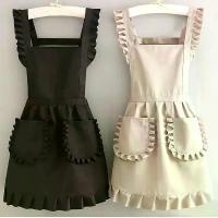 ราคา ผ้ากันเปื้อนแฟชั่นเกาหลี ดีไซน์เก๋ไก๋ ผ้ากันเปื้อนเจ้าหญิง ผ้าใบ กันน้ำ ผ้ากันเปื้อนรับประทานอาหาร มีกระเป๋า ผ้ากันเปื้อนโพลีเอสเตอร์ สำหรับผู้หญิง เรียบง่าย S (1732151646603282190)