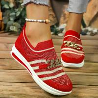 ราคา พลัสไซส์ รองเท้าลำลอง สำหรับผู้หญิง มาใหม่ สไตล์ถัก ลายฉลุ ระบายอากาศ ลิ่มโซ่ รองเท้า ผ้าใบ ผู้ หญิง ของ collection (1732024108854642629)