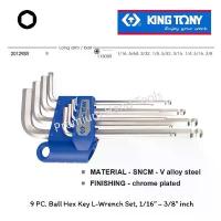 ราคา KING TONY ชุดประแจ L หกเหลี่ยม หัวบอล ขาว ยาว นิ้ว ขนาด 1/16" - 3/8" รุ่น KING TONY 20129SR (9 ตัว/ชุด) แกรนิต การรับประกันของซัพพลายเออร์ คีม บิด ห่วง พระ ลูกบล็อกยาว ดํา ผ (1732532186638157775)
