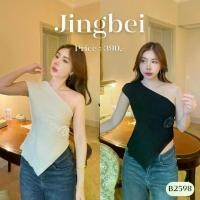 ราคา เสื้อไหล่เดียว ไหมพรม ทีดีเทลเข็มกลัดดอกไม้ Clothing Lady B2598 l JINGBEI [ซื้อครบ1,000 แถมเครื่องประดับ] (1732301641136506956)