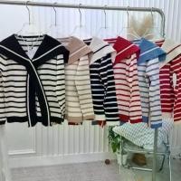 ราคา เสื้อ 848 แขนยาวไหมพรมคอผูกปกกะลาสี ผ้ายืด ใส่สบาย ใส่ได้ตลอดทั้งปี ไหมพรม แขนยาว (1731130395103037961)