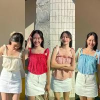 ราคา Aurora พร้อมส่งเสื้อกล้าม ไหมพรม สายเดี่ยว คอเหลี่ยม ผูกโบว์ตรงไหล่2ข้าง ผ้าพริ้วสีพาสเทล ใส่สวยดูผอม 19093 Clothing ผู้หญิง (1729961918646356986)