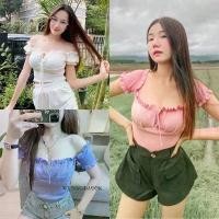 ราคา Spinny House เสื้อปาดไหล่ ไหมพรม โบว์หน้า ผูกโบว์หน้า รูดๆ รุ่น B02 D503A ที่นิยมมากที่สุด Lady ผู้หญิง Women Clothing เหลือง ชมพู (1731043039570660099)