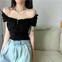 ราคา Rejoicing415shop สินค้าเฉพาะจุด Spinny House เสื้อปาดไหล่ ไหมพรม โบว์หน้า ผูกโบว์หน้า รูดๆ รุ่น B02 D503A (1729975513761942208)