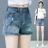 ราคา กางเกงยีนส์ขาสั้นขาดเสี้ยนสำหรับผู้หญิง ผ้ายืด แฟชั่นใหม่ งานปัก สไตล์เกาหลี เอวสูง ทรงสอพลอ ฤดูร้อน 2023 Clothing Jean (1730055692135401796)