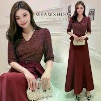 ราคา เดรสยาวออกงานเอวระบาย L-4XL สวยมาก ปักเลื่อม งานปัก ชุดราตรี ชุดออกงาน สาวอวบ อ้วน ชุดไปงาน ชุดออกงาน ชุดแม่เจ้าสาว ชุดแม่นาค แม่เจ้าบ่าว The Classic (1731469192102382110)