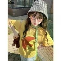 ราคา เสื้อยืดแขนสั้นสำหรับเด็กผู้หญิง สไตล์ญี่ปุ่น เสื้อผ้ามีชีวิตชีวาและอ่อนเยาว์ พิมพ์ลายนกบิน ลายจุดหลากสี รุ่นฤดูร้อนใหม่สำหรับผู้หญิง ทรงหลวมและลำลอง งานปัก สไตล์ที่ชอบในอินสตาแกรม (173226739428658632