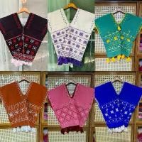 ราคา เสื้อกะเหรี่ยง ตัวสั้น งานปัก สำหรับผู้หญิง เสื้อเป็นงานคอวี เป็นงานปักลาย มีพู่ห้อยตรงชายเสื้อ อก38-40 ผ้าดีมาก Lady Women (1731990254213367293)