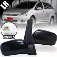 ราคา กระจกมองข้าง รถยนต์ 3 สาย พับมือ ปรับไฟฟ้า รุ่น โตโยต้า วิช TOYOTA WISH ปี 2004-2008 สีดำด้าน 1 คู่ มีขายแยก (ซ้าย+ขวา) (1732681955851928883)