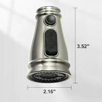 ราคา เปลี่ยนหัวก๊อกน้ำในครัว, อะแดปเตอร์ 13 ตัว, หัวฉีดสเปรย์แบบดึงลง, ฟังก์ชั่นสามฟังก์ชั่น, เข้ากันได้กับก๊อกน้ำมาตรฐาน American สำหรับเดลต้าและโคห์ล, นิกเกิลขัดเงา, ส่วนประกอบเครื่ (1732246102999074507)