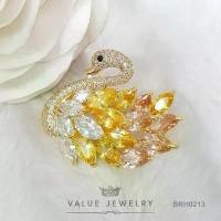 ราคา ของแท้ 100% เข็มกลัด ประดับคริสตัลแท้ โทนเหลือง ลายหงส์ Swan ขนาดพอเหมาะ เครื่องประดับแฟชั่น BRH0213 ValueJewelry ขาย พระ เหรียญ หลวง พ่อ คูณ หลังยันต์ ไตรสรณคมณ์ ปี 2521 (1732087139063530967)