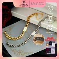 ราคา สร้อยข้อมือคิวบา ARTPHRO สำหรับผู้ชายและผู้หญิง สร้อยข้อมือเหล็กไททาเนียม ส่วนบุคคลพร้อมชื่อ ไม่หมอง เครื่องประดับแฟชั่น เหรียญ หลวง พ่อ คูณ สปริง พุก พระเลี่ยม กรอบ (1732026675234243984)