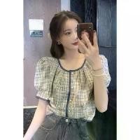 ราคา เสื้อเชิ้ต ลายสก็อต วินเทจ สำหรับผู้หญิง สไตล์เกาหลีใหม่ แขนพัฟ สไตล์ฮ่องกง เสื้อคอกลมใหม่ เสื้อผ้าผู้หญิง ปี 2025 เสื้อ ครอป เอวลอย แขน ตุ๊กตา (1732180814029621671)