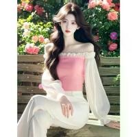 ราคา เสื้อยืดเปิดไหล่ แขนยาว ไหล่เดียว แฟชั่นสตรี สามารถใส่ด้านในได้ เสื้อ ทวิต แขน สั้น เสื้อ ลูกไม้ ไซซ์ ใหญ่ อก 50 ลาย ฉลุ เสื้อ สาม ส่วน วินเทจ เสื้อ ปาด ไหล่ ลาย ลูกไม้ เสื้อ วาฟเฟิล (1732102686787078