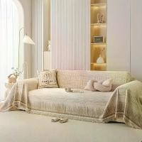 ราคา ผ้าคลุมโซฟา Chenille วินเทจ BYFANG ดีไซน์สร้างสรรค์ 1 ชิ้น ซักได้ ลายเบจและสีขาวหรูหรา พร้อมรายละเอียดพู่ เหมาะสำหรับเก้าอี้และโซฟา 4 ที่นั่ง ทำจากโพลีเอสเตอร์ มีสายไหม พิมพ์ลายไ (1731478024802960685)