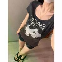 ราคา เสื้อยืด อเมริกัน เรโทร สีเทาเข้ม คอกลม แขนสั้น สำหรับผู้หญิง ฤดูร้อน มาใหม่ ทรงสลิมฟิต ดีไซน์ไม่ซ้ำใคร เสื้อสั้น (1732591981049120341)