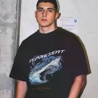 ราคา พร้อมส่ง เสื้อยืดแขนสั้น พิมพ์ลายปลาฉลาม ขนาดใหญ่ Y89 สไตล์วินเทจ ฮิปฮอป เรโทร ใส่ได้ทั้งppqhmetiqe (1732300988842345832)