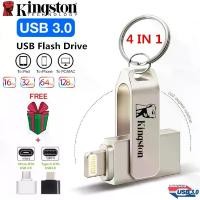 ราคา แฟลชไดรฟ์ USB, 4-in-1 Pendrive, เข้ากันได้กับ iPhone, มีให้เลือกใน 1TB, 512GB, ความจุ 256GB, 128GB, 64GB, 32GB, และ 16GB, อะแดปเตอร์ I/O/S, พร้อม Type-C/Micro (1731785772798872041)