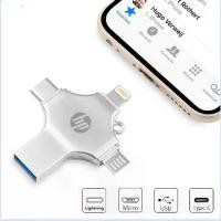ราคา ร้านไทย ส่งฟรี H--p 4in1 OTG แฟลชไดรฟ์ USB 64GB Type-C 128GB 256GB สําหรับ iPhone Android PC 512G 1TB มีประกัน มีปลายทาง (1730514579065112794)