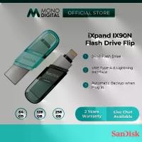 ราคา แฟลชไดรฟ์ SanDisk iXpand Flip, ไดรฟ์คู่ 2-in-1, OTG Lightning & USB 3.1 Gen 1, สำหรับ iPhone และ iPad, มีให้เลือก 256GB, 128GB, 64GB และ 32GB, IX90N (1731777728893453607)