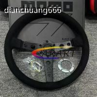 ราคา พวงมาลัยเบรกสปอร์ตดริฟท์แข่งหนังกลับและหนัง, Momo Black Edition, วงเล็บแบน, 14 นิ้ว (340 มม.), หนังแท้ พวงมาลัย รถ ยนต์ isuzu วีโก้ ไฟฟ้า สปา โก้ (1732551812252926976)