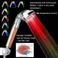 ราคา หัวฝักบัว LED, Zloog, เปลี่ยนสี, เซ็นเซอร์อุณหภูมิ, หัวฝักบัวแบบใช้มือถือ, สปา, แรงดันสูง, ตัวกรองประจุลบ, หัวฝักบัว, [COD] (1731977205600913199)
