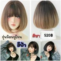 ราคา วิกผมไม่เงา รุ่นบ๊อบทูโทนวิกผมสั้นไล่สี (แถม หวี เน็ต ขาตั้งวิก) (1732695578258933488)