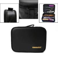 ราคา TONI&GUY กระเป๋าใส่เครื่องมืออุปกรณ์ตัดผมและกรรไกรตัดผม หวี รุ่น XL-23 หนังPU แท้ 100% สำหรับช่างตัดผมมืออาชีพ - สีดำ (1732523531883742924)