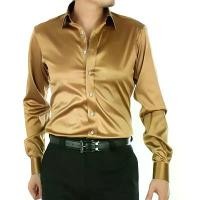 ราคา เสื้อเชิ้ตผ้าซาติน, ผิวมันวาว, เสื้อเชิ้ตแขนยาวผู้ชาย, ผ้าเรียบ, ผ้าไหมเทียม, ผิวมัน, เหมาะสำหรับการเต้นรำ, ฤดูร้อนบาง (1730613357102271374)