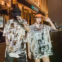 ราคา เสื้อยืดแขนสั้นสำหรับผู้ชาย ผิวมัน แบรนด์ Ins อินเทรนด์ ทรงหลวม ชุดการแสดงสีเงิน สไตล์ฮิปฮอป เสื้อแขนสามส่วน อินเทรนด์จนถึงปี 2025 (1732269371680785765)