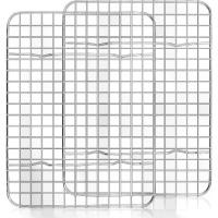 ราคา ชุดชั้นวางระบายความร้อน โฮมจิตต์ 2 แพ็ค ชั้นวางอบสแตนเลส 12" x 9" เหมาะสำหรับเบคอน ขนมปัง พิซซ่า ชั้นวางเตาอบบวกขนาดเศษส่วน รังผึ้งลวดโลหะ สำหรับทำอาหาร ย่าง และปรุงอาหาร ปลอดสนิ (1732661899815782250)