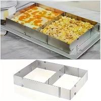 ราคา แม่พิมพ์เค้กสแตนเลสทรงสี่เหลี่ยม แบบปรับได้ และยืดหยุ่นได้ ขนาด 27.94 ซม. ถึง 53.34 ซม. เหมาะสำหรับเค้กวันเกิด ไอติม ขนมปัง และการอบขนม เครื่องมืออบ 1 ชิ้น (1732797680580724508)
