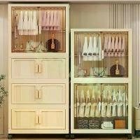 ราคา LESS ตู้ใส่เสื้อผ้า พับ ตู้เก็บของ80cm ตู้เสื้อผ้า สไตล์โมเดิร์น ตู้เสื้อผ้าเด็ก ตู้เสื้อผ้าพลาสติกPVC กันฝุ่นและกันน้ำ (1732341573871241030)