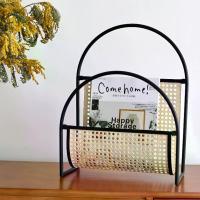 ราคา ชั้นวางหนังสือและชั้นวางหนังสือพิมพ์, การออกแบบหวายสไตล์ญี่ปุ่น, ศิลปะเหล็กโลหะ, สไตล์วินเทจ, เหมาะสำหรับโซฟาห้องนั่งเล่น, ชั้นวางนิตยสารคาเฟ่, ที่เก็บของ (1732142051847275670)